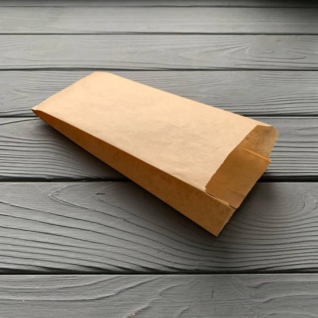 Пакет саше коричневый 230х90х50 мм 40гр/м2 (средняя жиростойкость) 214Ф