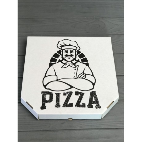 Коробка для піци з малюнком Cook 400Х400Х40 мм (Чорний друк)